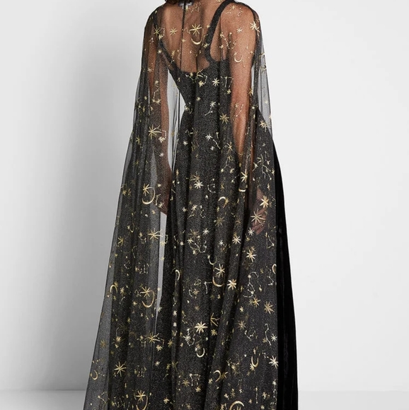 ISO Celestial Occasion Velvet Maxi Dress in Black - Picture 2 of 4